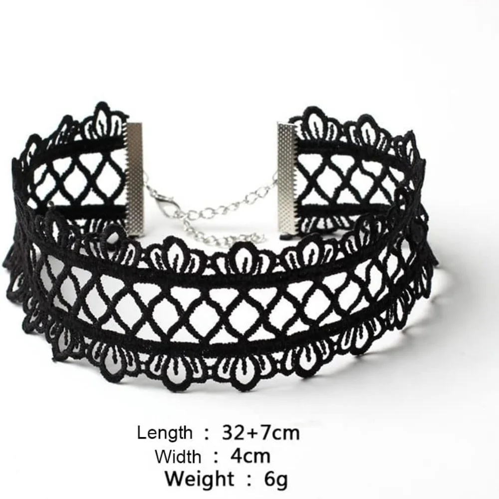 🖤 Sexy Black Lace Choker Necklace New
